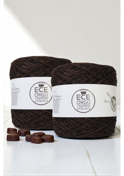 Acı Kahve ve Siyah Renk Karışımı, Iki Kat, Bükümlü Shetland Örgü Ipi (%35 Yün-%65 Akrilik)