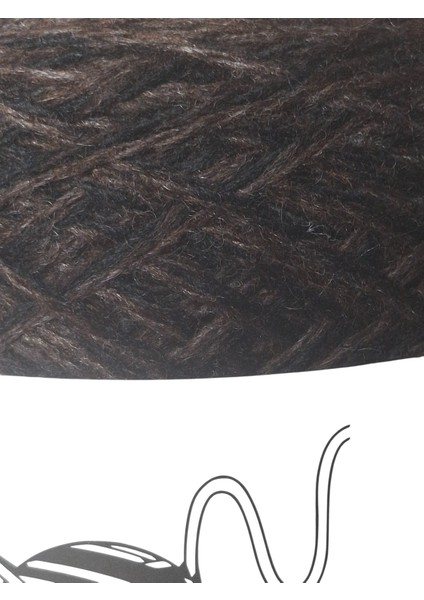 Acı Kahve ve Siyah Renk Karışımı, Iki Kat, Bükümlü Shetland Örgü Ipi (%35 Yün-%65 Akrilik) fırsatları
