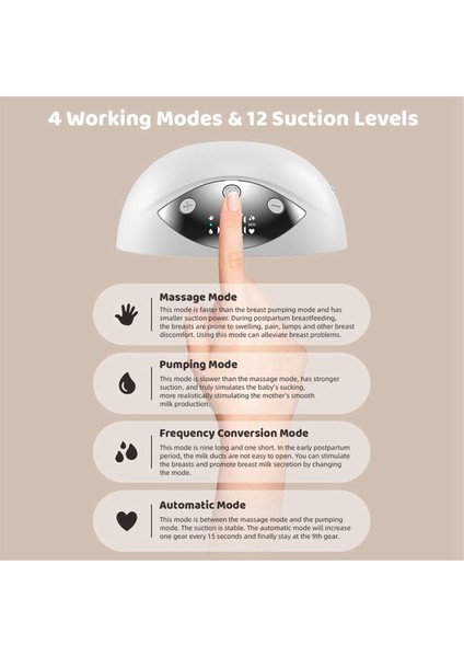 Giyilebilir Elektrikli Göğüs Pompası, 210 ml Kapasite, Tam Otomatik Eller Serbest Büyük Emişli Göğüs Pompası Masaj Göğüs Pompası (Yurt Dışından) indirimleri