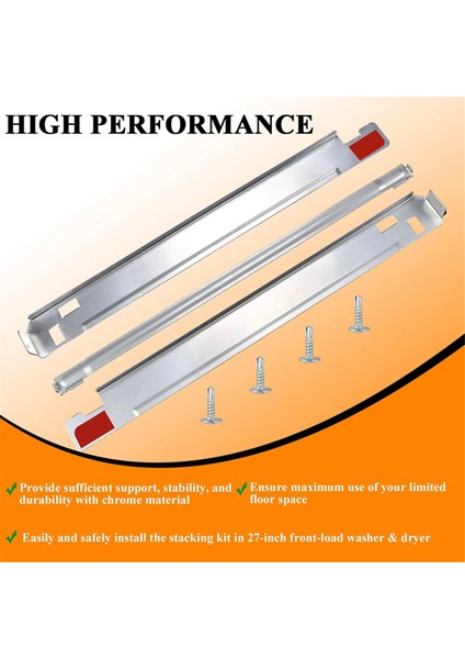 Kstk1 27 Inç Çamaşır Istifleme Takımı Lg Çamaşır Makinesi ve Kurutma Makinesi Için Yedek - Krom Kaplamalı Sağlam Metal (Yurt Dışından) fiyatları