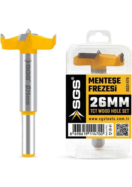 Ahşap Menteşe Frezesi 26 mm SGS1470