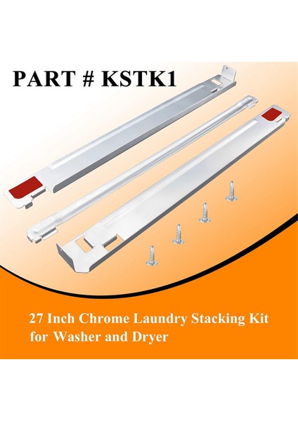 Kstk1 27 Inç Çamaşır Istifleme Takımı Lg Çamaşır Makinesi ve Kurutma Makinesi Için Yedek - Krom Kaplamalı Sağlam Metal (Yurt Dışından) fırsatları