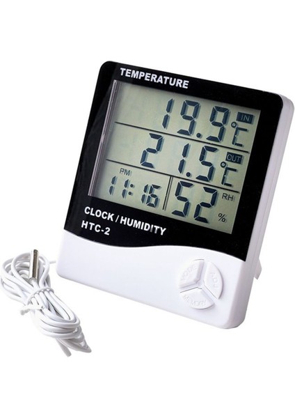 Büyük Ekran Termometre ve Higrometre Ev Iç ve Dış Mekan Çalar Saat Sıcaklık Ölçer Dijital Ekran (Yurt Dışından) fiyatları