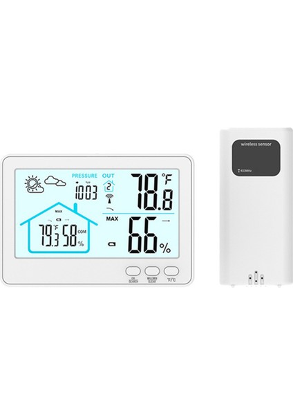 Kablosuz Hava Istasyonu Iç Mekan Dış Mekan Termometre Higrometre Ev Hava Tahmini Saat Hava Istasyonları A (Yurt Dışından)