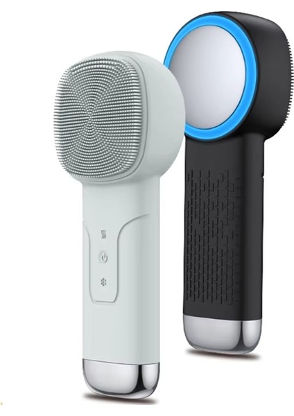 6'sı 1 Arada Termal Fonksiyonlu Yüz Temizleme Fırçası, Cilt Soğutma Masaj Aleti, Silikon Yüz Temizleme Cihazı Siyah (Yurt Dışından) modelleri