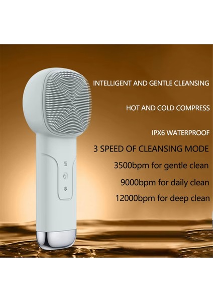 6'sı 1 Arada Termal Fonksiyonlu Yüz Temizleme Fırçası, Cilt Soğutma Masaj Aleti, Silikon Yüz Temizleme Cihazı Siyah (Yurt Dışından) indirimleri