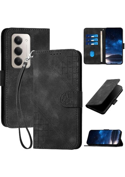 Xiaomi Redmi 15 4g Kelebek Pu Deri Standlı, Kredi Kartı Tutucu Yuvalı, Bilek Kayışlı, Kadın Flip Folio Kılıf Telefon Kılıfı (Yurt Dışından)