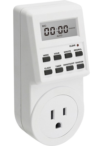 Dijital Zamanlayıcı Anahtar Prizi Ingiltere Anahtar Prizi 230V 50Hz 24 Saat Programlanabilir Zamanlama Prizi (Yurt Dışından)