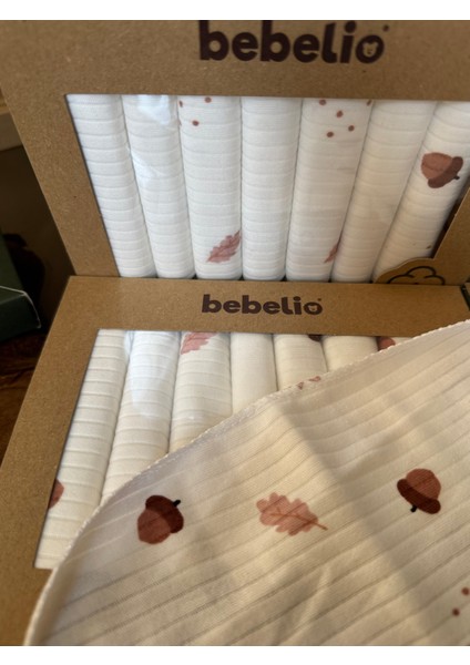 7’li Fındık Desenli Bebek Ağız Mendili Seti