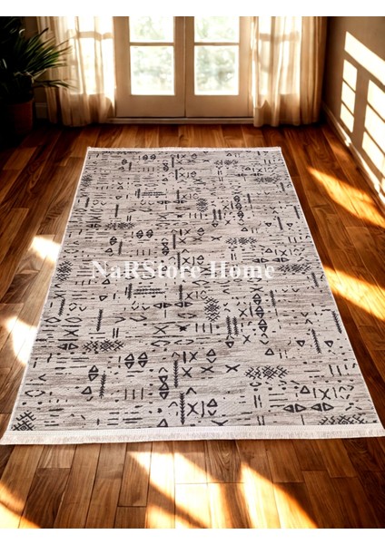 Iskandinav Kabartmalı Saçaklı Kahve Kaymaz Taban Yıkanabilir Kesme Yolluk Halı fiyatları