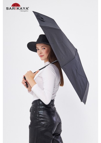Şemsiye Tam Otomatik Rüzgarda Kırılmayan Fiber Unisex 8 Telli Siyah fiyatları