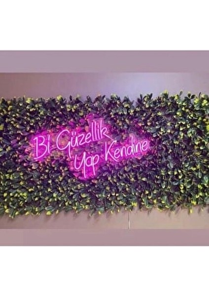 Neon LED Bi Güzellik Yap Kendine Yazılı Dekoratif Duvar Aydınlatması
