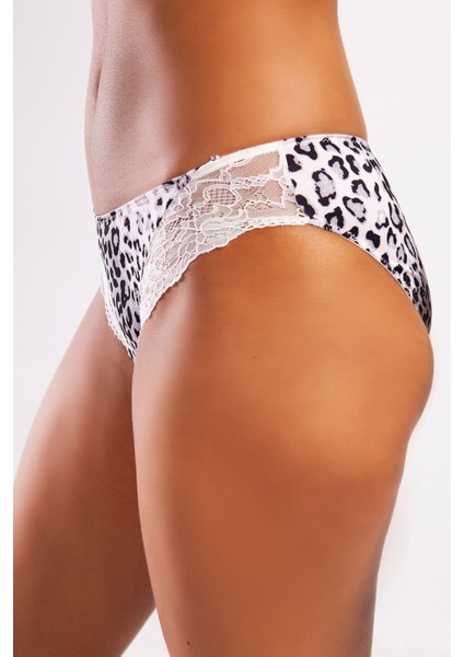 Goldy Mini Slip, Kadın Dantelli Gri Leopar Külot fiyatları