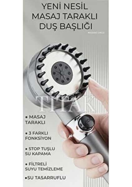 Yeni Nesil Masajlı Duş Başlığı