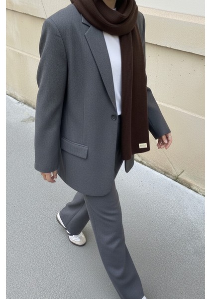 Acı Kahve Triko Örgü Atkı Şal Omuz Şalı fiyatları