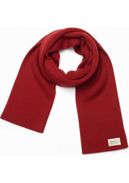 Kırmızı Triko Örgü Atkı Şal Omuz Şalı modelleri