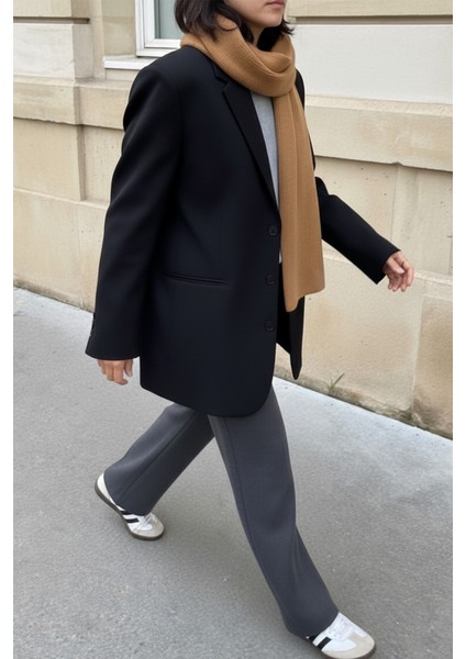 Kahve Triko Örgü Atkı Şal Omuz Şalı fiyatları