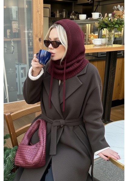 Cherry Triko Örgü Balaclava Bere Şapka fiyatları