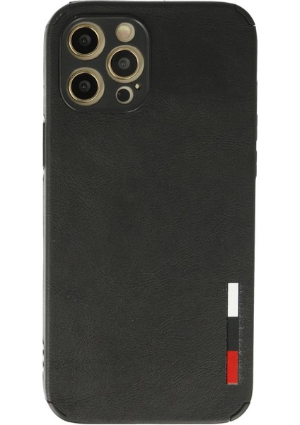 iPhone 12 Pro Max Kılıf Loop Deri Silikon - SIYAH-(5796)