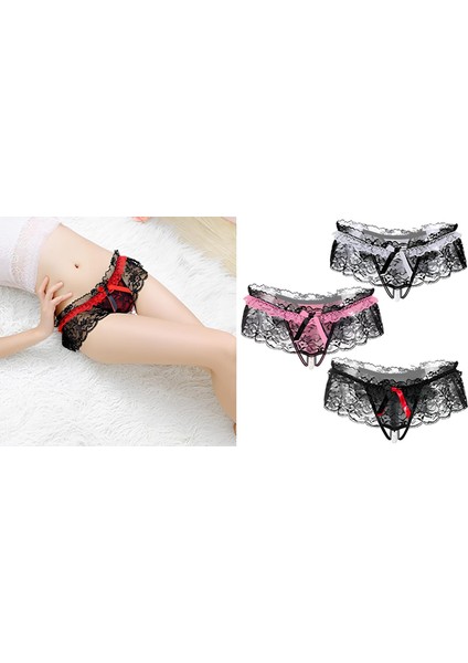 Kadın Kırmızı Fiyonklu Seksi Külot indirimleri