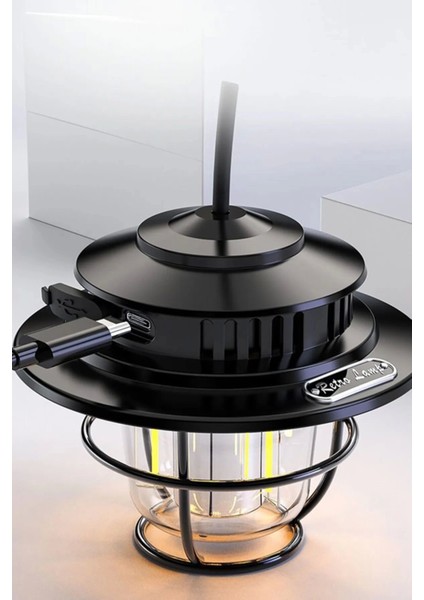 Taşınabilir Retro Fener Su Geçirmez Dış Mekan Güçlü LED Kamp Bahçe Feneri Dekor ( Lisinya ) modelleri