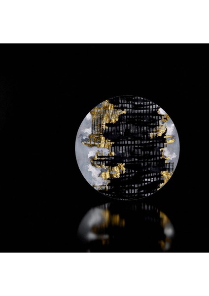 :temperli Cam Daire Tablo, Cam Tablo, Uv Baskı, CTT021