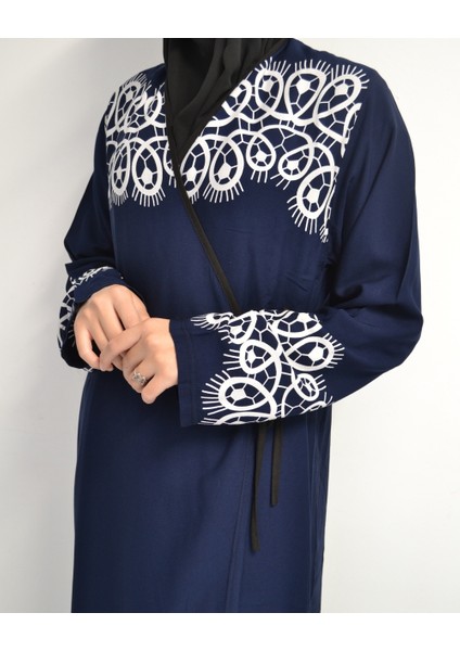 Halkalı Desenli Kruvaze Namaz Elbisesi – Yandan Bağlamalı, Rahat Kesim 36–46 Beden fiyatları