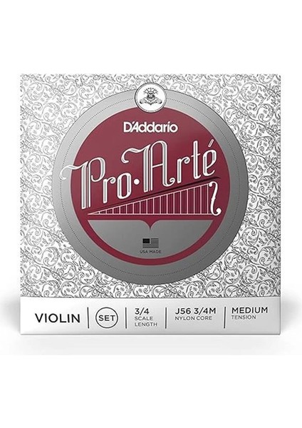 D'addario J56-3/4M Pro Arte Keman Tel Seti Perlon/alüminyum 3/4 Medium indirimleri