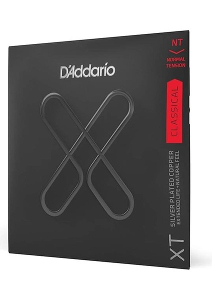 D'addario XTC45 Klasik Gitar Tel Seti, Nylon Core, Silverplated