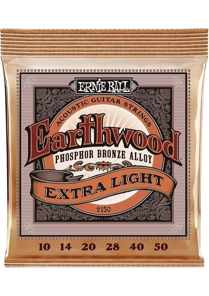 Earthwood Extra Hafif Fosfor Bronz Akustik Gitar Telleri - 10-50 Kalınlık