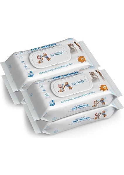 Köpek Temizleme Mendili (4'lü Set, 200 Adet)