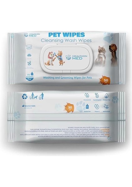 Köpek Temizleme Mendili (4'lü Set, 200 Adet)