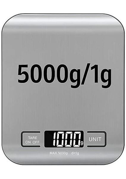Dijital Mutfak Terazisi – 5000 G / 1 G Hassasiyetli Paslanmaz Çelik Tartı, LCD Ekranlı fiyatları