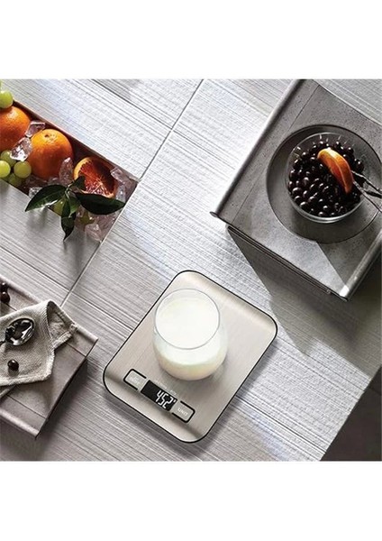 Dijital Mutfak Terazisi – 5000 G / 1 G Hassasiyetli Paslanmaz Çelik Tartı, LCD Ekranlı indirimleri