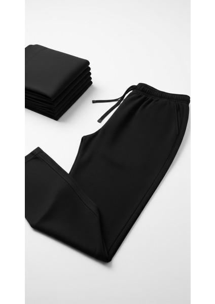 Düz Paça Siyah Rahat Kesim Günlük Kullanım Premıum Kalıte Erkek Eşofman Altı