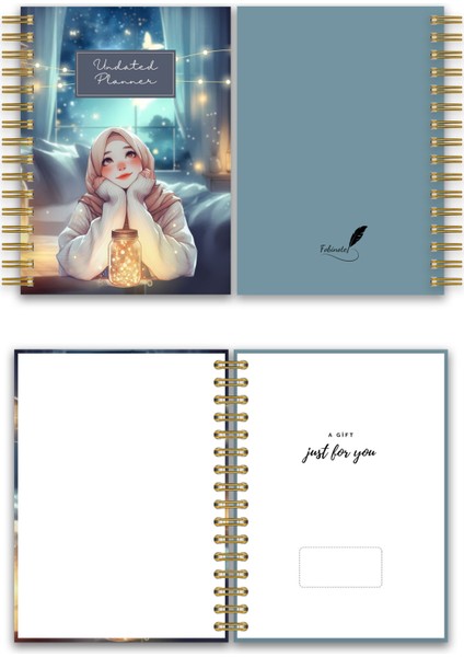 Sert Kapak A5 Spiralli Ajanda (Süresiz Planlayıcı Ajanda) Gece Lambası modelleri