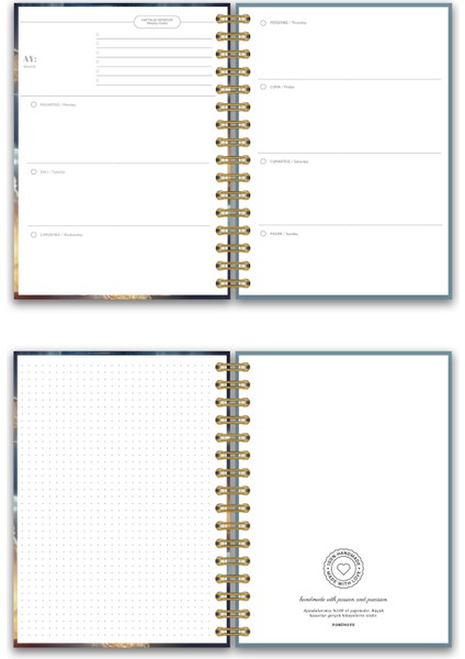 Sert Kapak A5 Spiralli Ajanda (Süresiz Planlayıcı Ajanda) Gece Lambası indirimleri