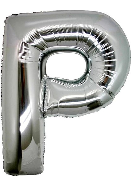 P Harf Folyo Balon Gümüş Renk 40 Inç - Lisinya