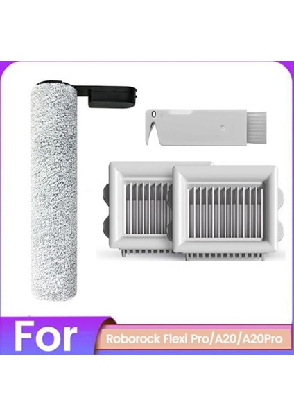 4pcs Roborock Flexi Pro A20 A20 A20 Pro Zemin Yıkayıcı Aksesuarları Yedek Parçaları Için 4pcs Fırça ve Filtre Kiti (Yurt Dışından)