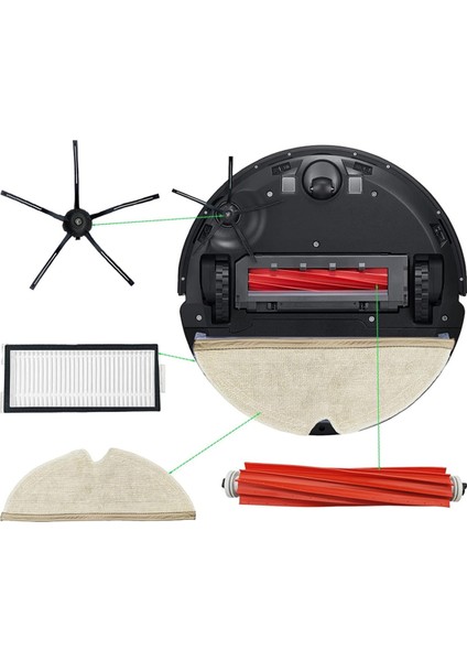 Roborock Q7/q7+/q7 Için Max+/q7 Max Plus Robot Vakum Süpürge Ana Yan Fırça Hepa Filtre Mop Bez Torbaları Yedek Parçalar (Yurt Dışından) indirimleri