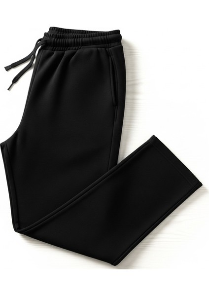 Düz Paça Siyah Rahat Kesim Günlük Kullanım Premıum Kalıte Erkek Eşofman Altı fırsatları