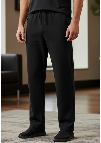 Düz Paça Siyah Rahat Kesim Günlük Kullanım Premıum Kalıte Erkek Eşofman Altı modelleri