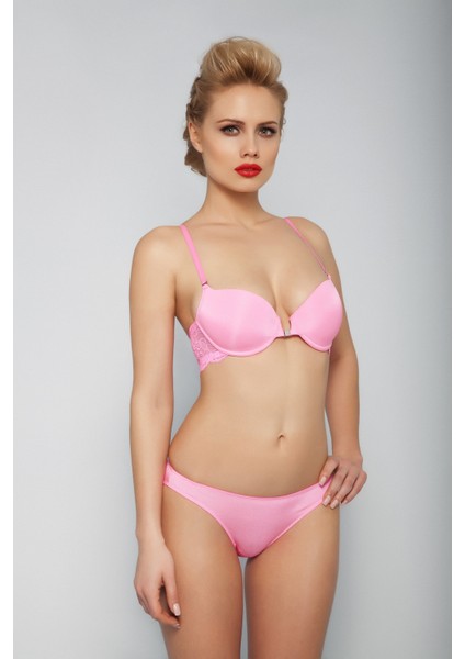 Githa Foam Cup Push Up Bra,neon Pembe Renk Straplez Konforlu ve Şık Sütyen