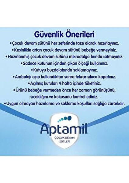 4 Prebiyotikli Çocuk Devam Sütü 1200 x 3 Adet 3600 gr