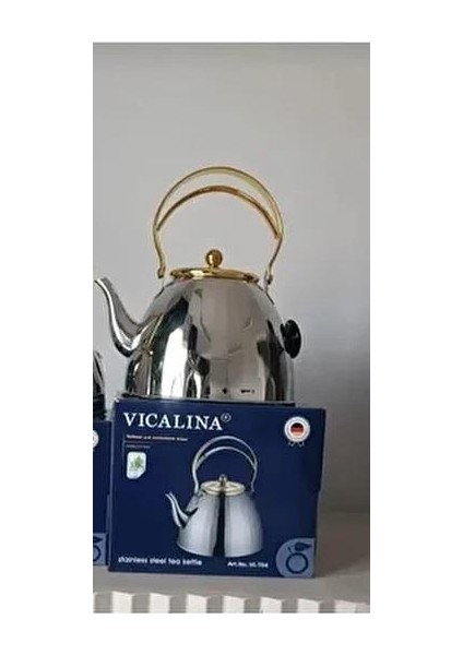 Vıcalına Çelik Çaydanlık Ithal Model Alman Markası Paslanmaz Çelik Çaydanlık Ocak Üstü Isıtıcı 2 Lt fiyatları