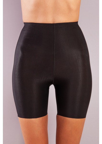 Girdle Hight Waist Micro Short Corset, Siyah Toparlayıcı Normal Bel Korse