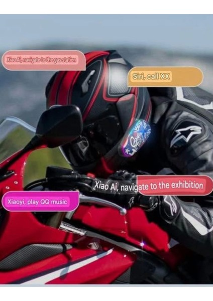 Helmet Graffiti Motor Kask Kulaklık Rgb Modlu Su Geçirmez 6.0 Bluetooth Intercom Yenı Model - Lisinya fırsatları