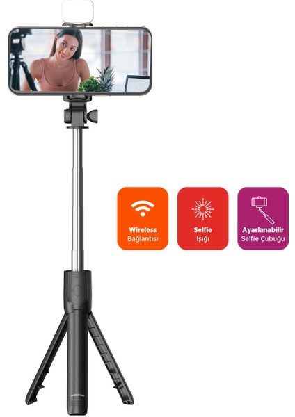 PSM137 Işıklı Uzaktan Kumandalı Tripod Siyah indirimleri