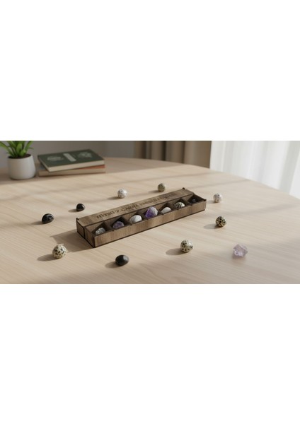 Tütsü 7 Çakra Enerji Kutusu – Doğal Kristal ve Şifa Taşları Seti, Meditasyon ve Enerji Dengeleme