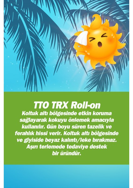 Tto Trx El,ayak, Koltuk Altı Terleme Önleyici Roll-On 45 ml (Çay Ağacı Yağı / Tea Tree Oıl) modelleri